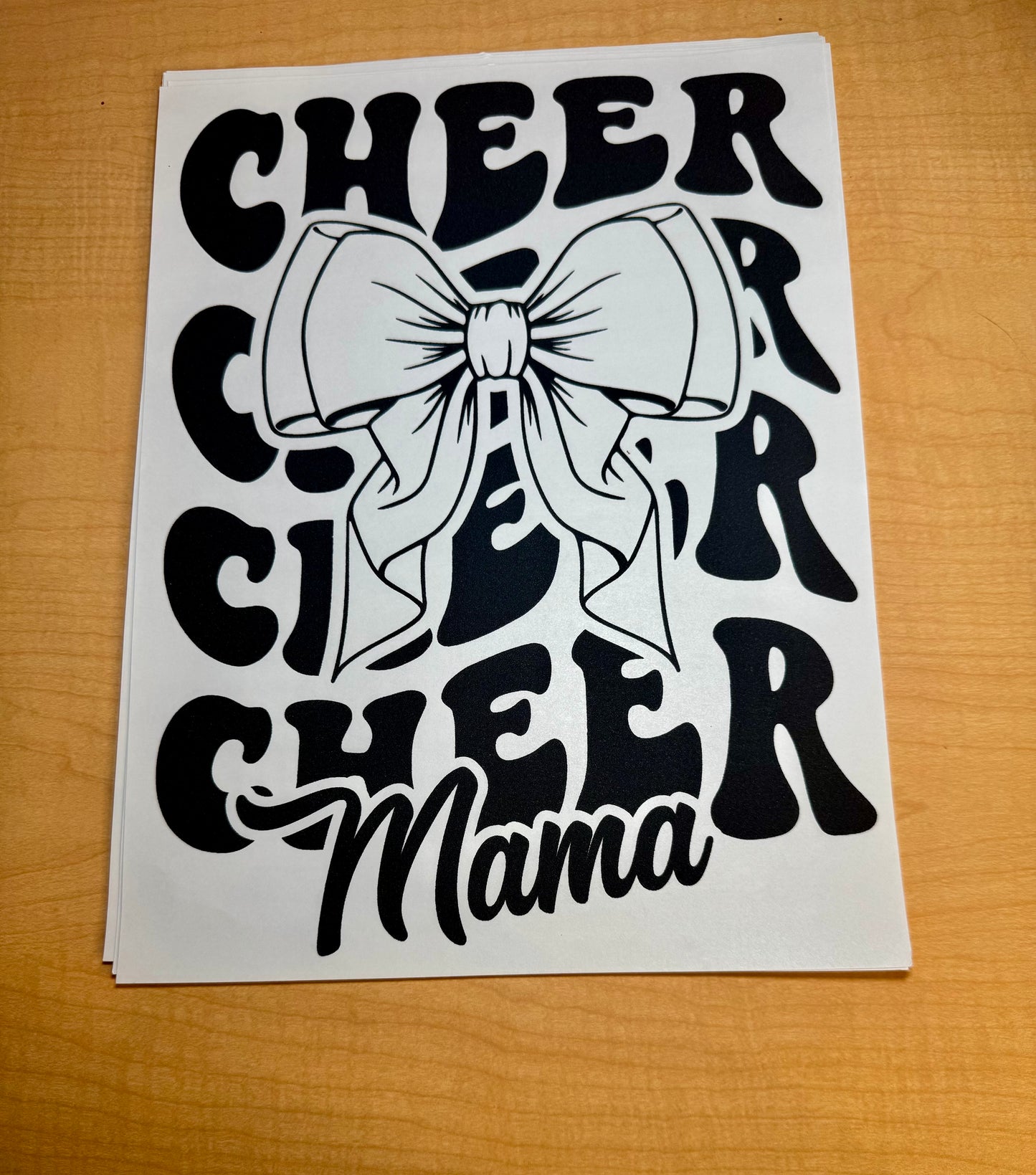 Single Color Adult Transfer- Cheer Mom