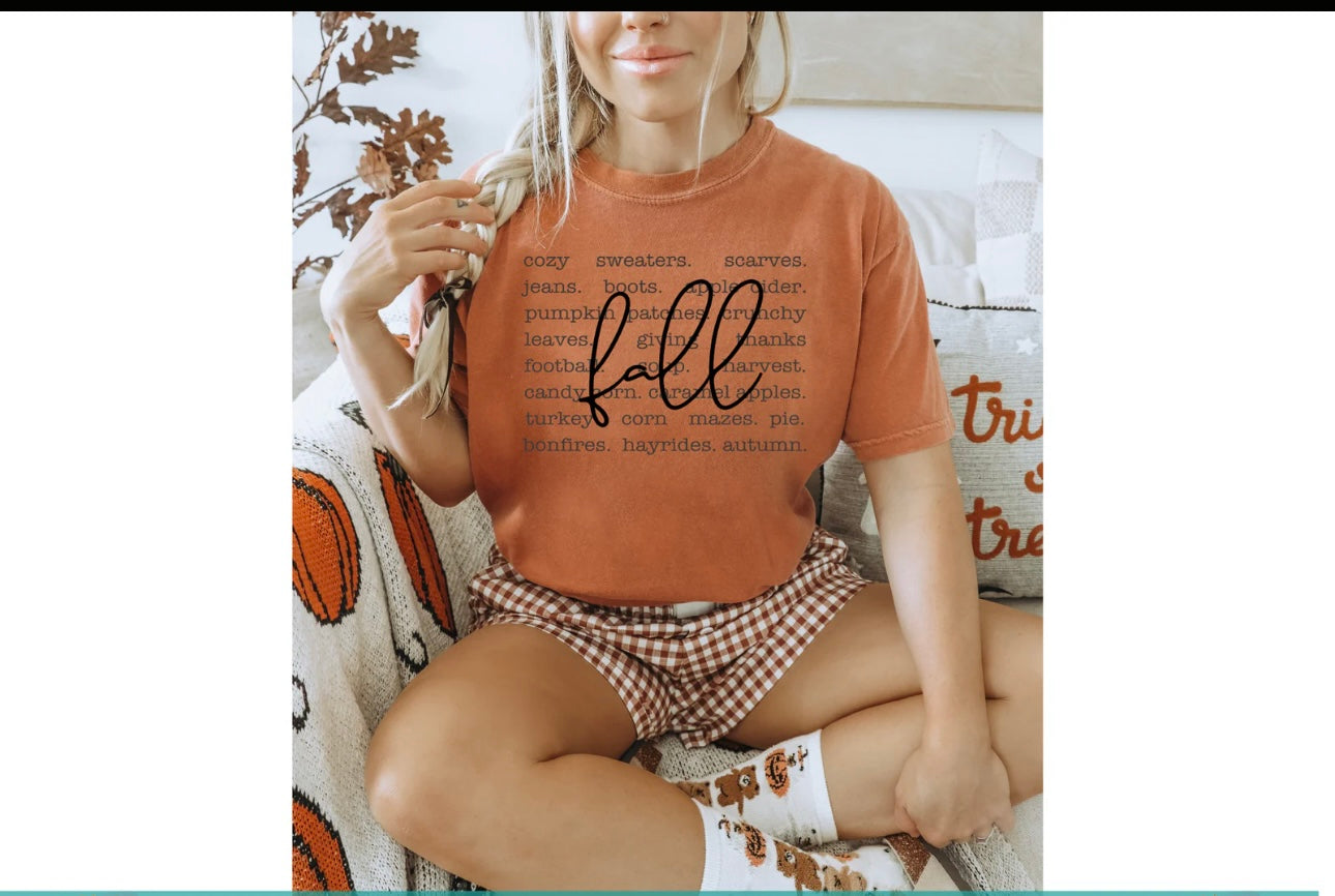 Single Color Adult Transfer- Fall