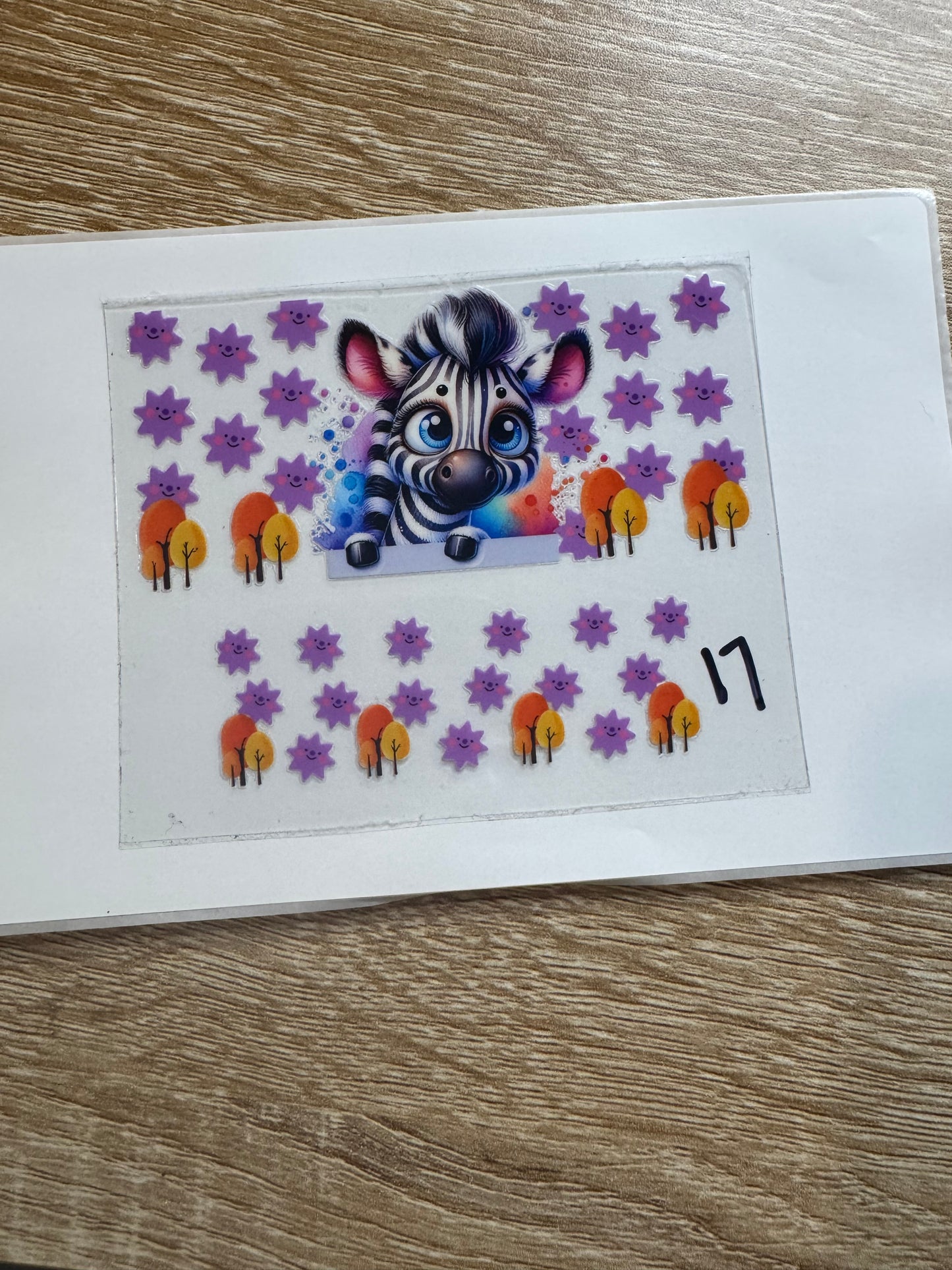 Zebra Shot glass Decal