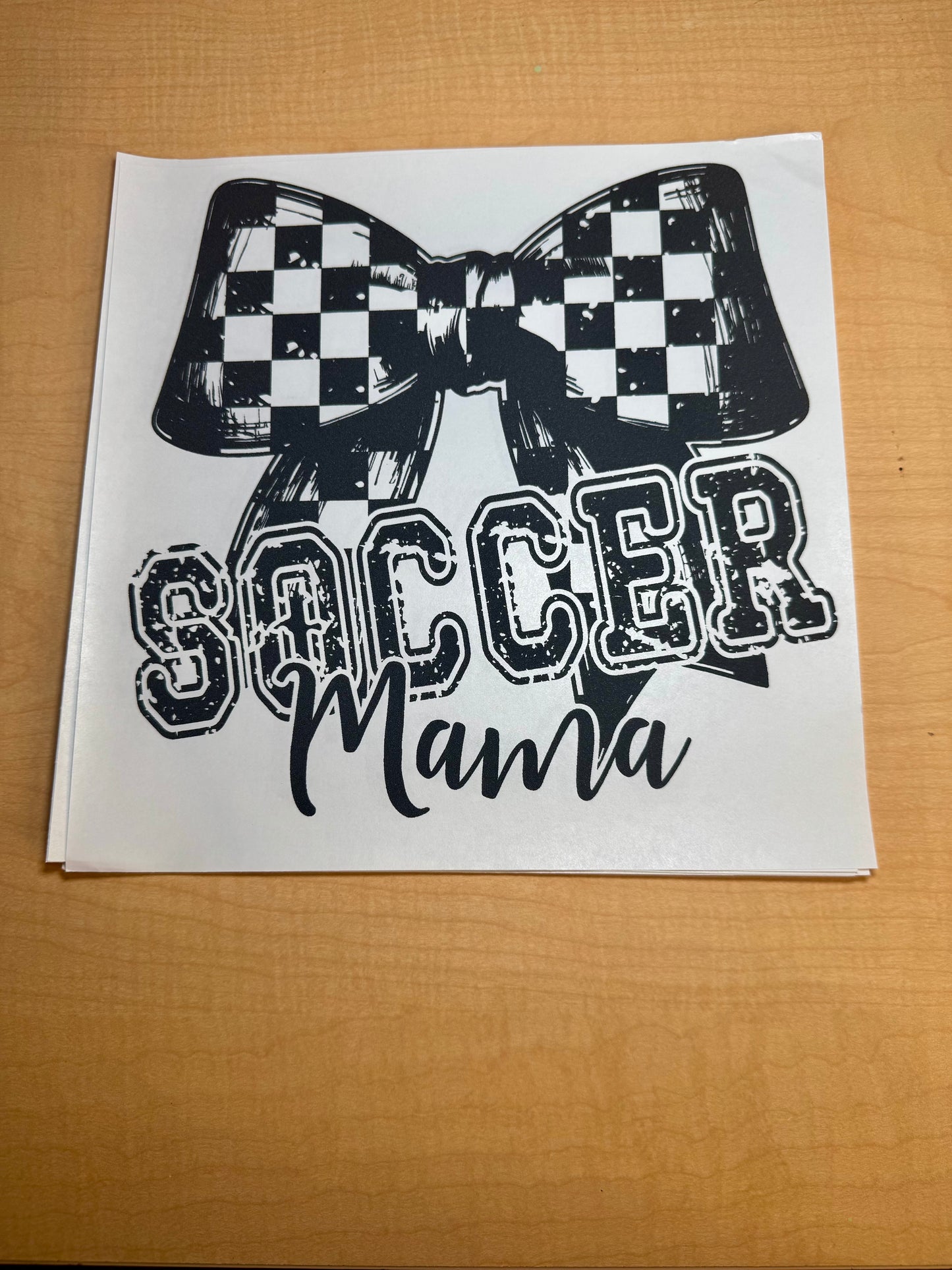 Single Color Adult Transfer- Soccer Mom