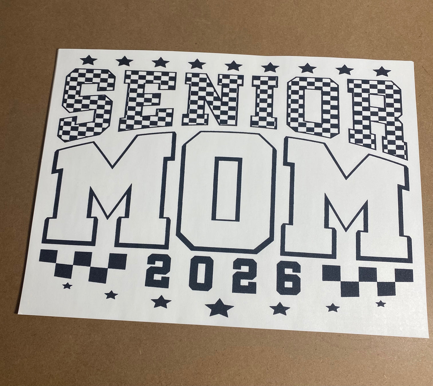 Single Color Adult Transfer- Senior Mom 2026