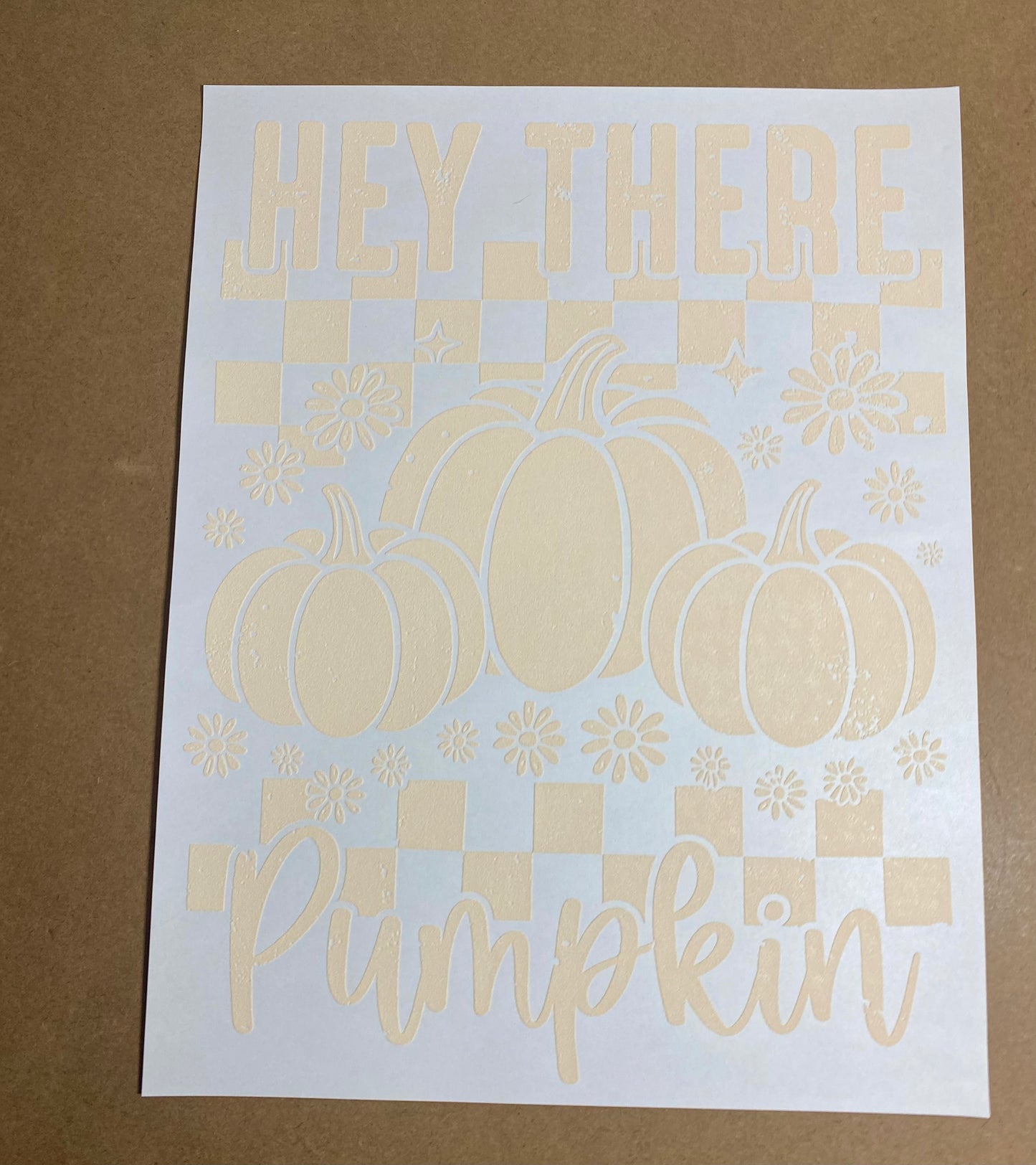 Single Color Adult Transfer- Hey There Pumpkin