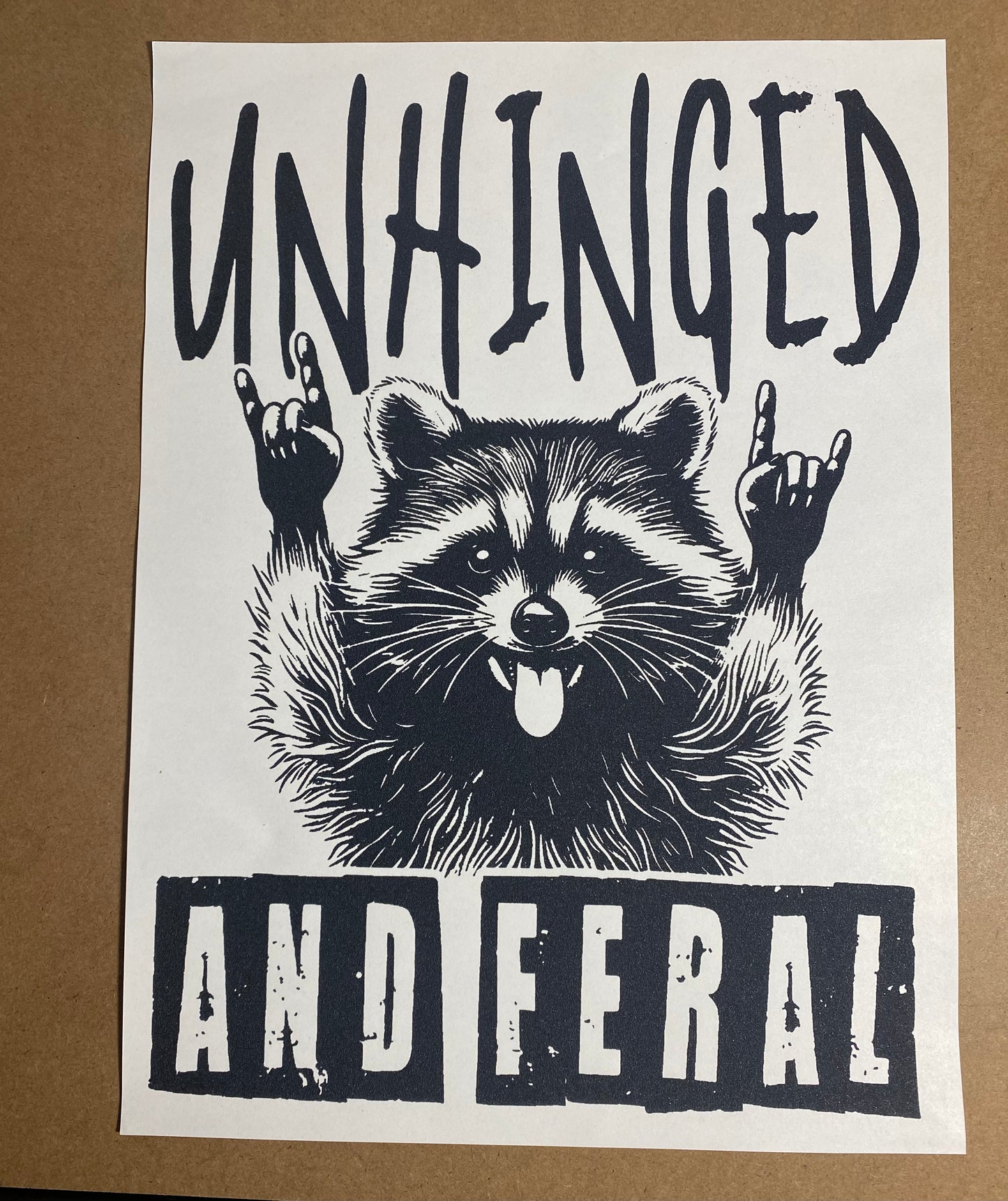 Single Color Adult Transfer- Unhinged