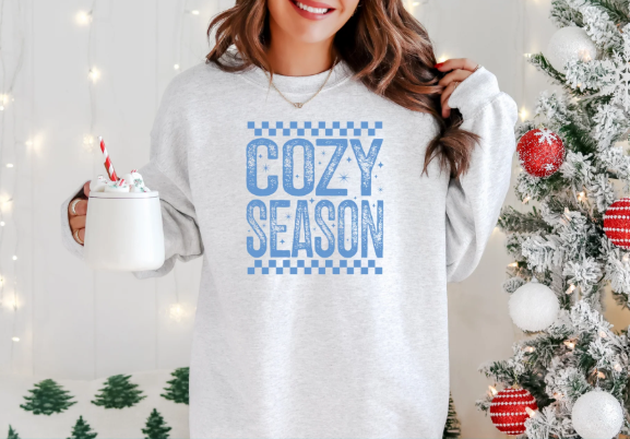 SINGLE COLOR SCREEN PRINT - COZY SEASON CHECKERED