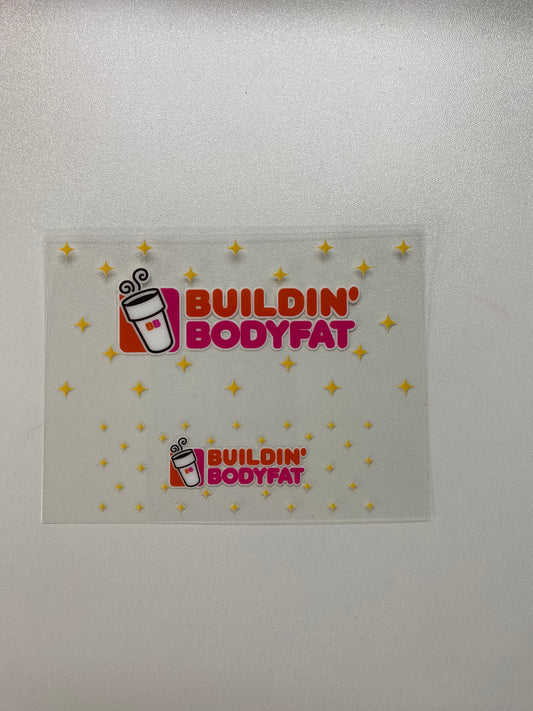 Building Body Fat Shot Glass