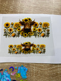 Cow Sunflowers  Shot Glass
