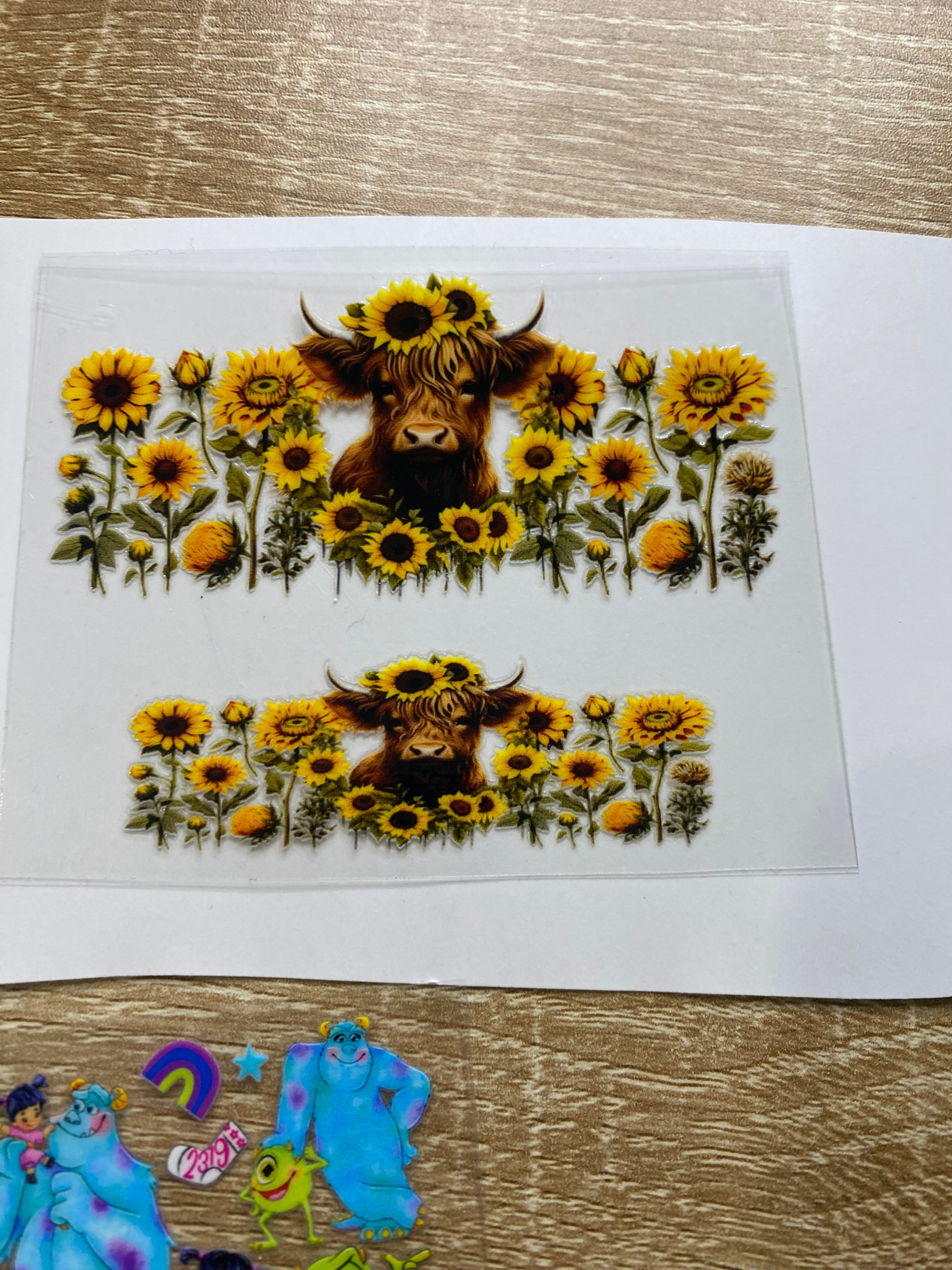 Cow Sunflowers  Shot Glass