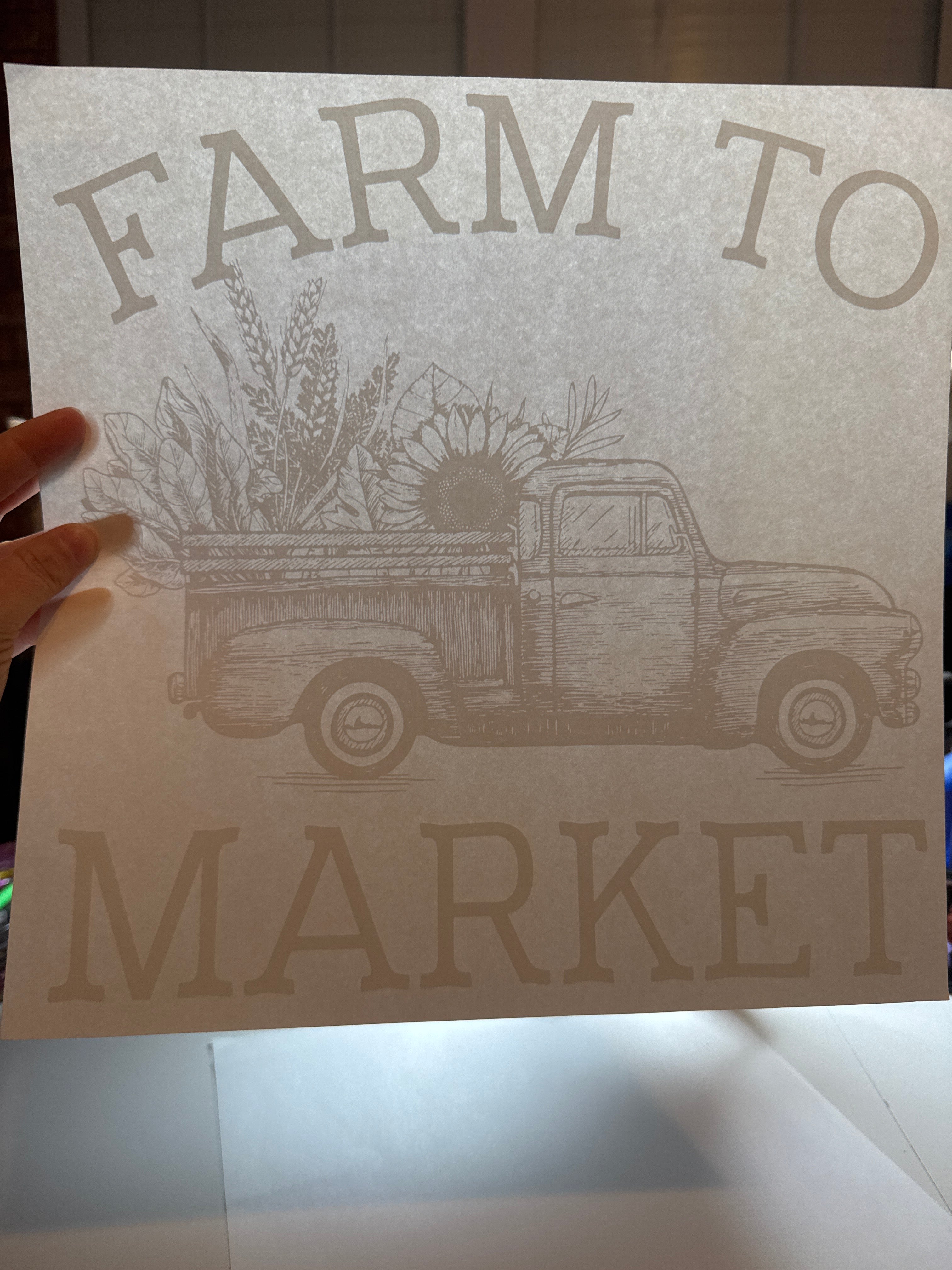 White Farm to Market Screen Print
