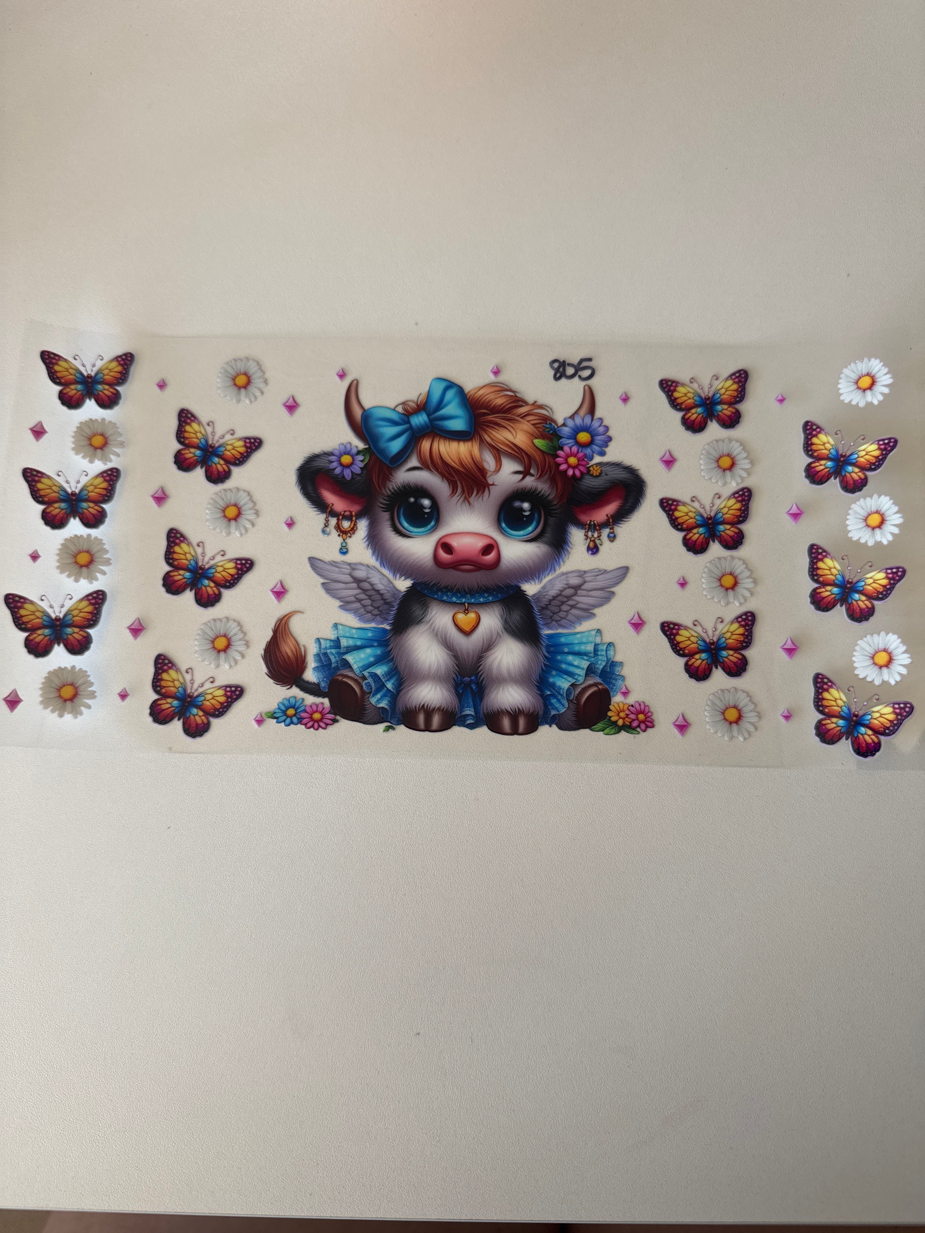 805 Cow with Butterflies