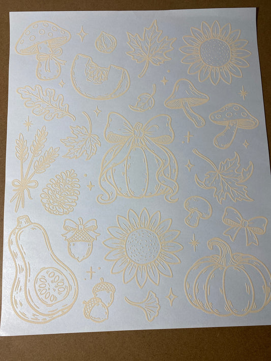 Single Color Adult Transfer- Harvest Pumpkins