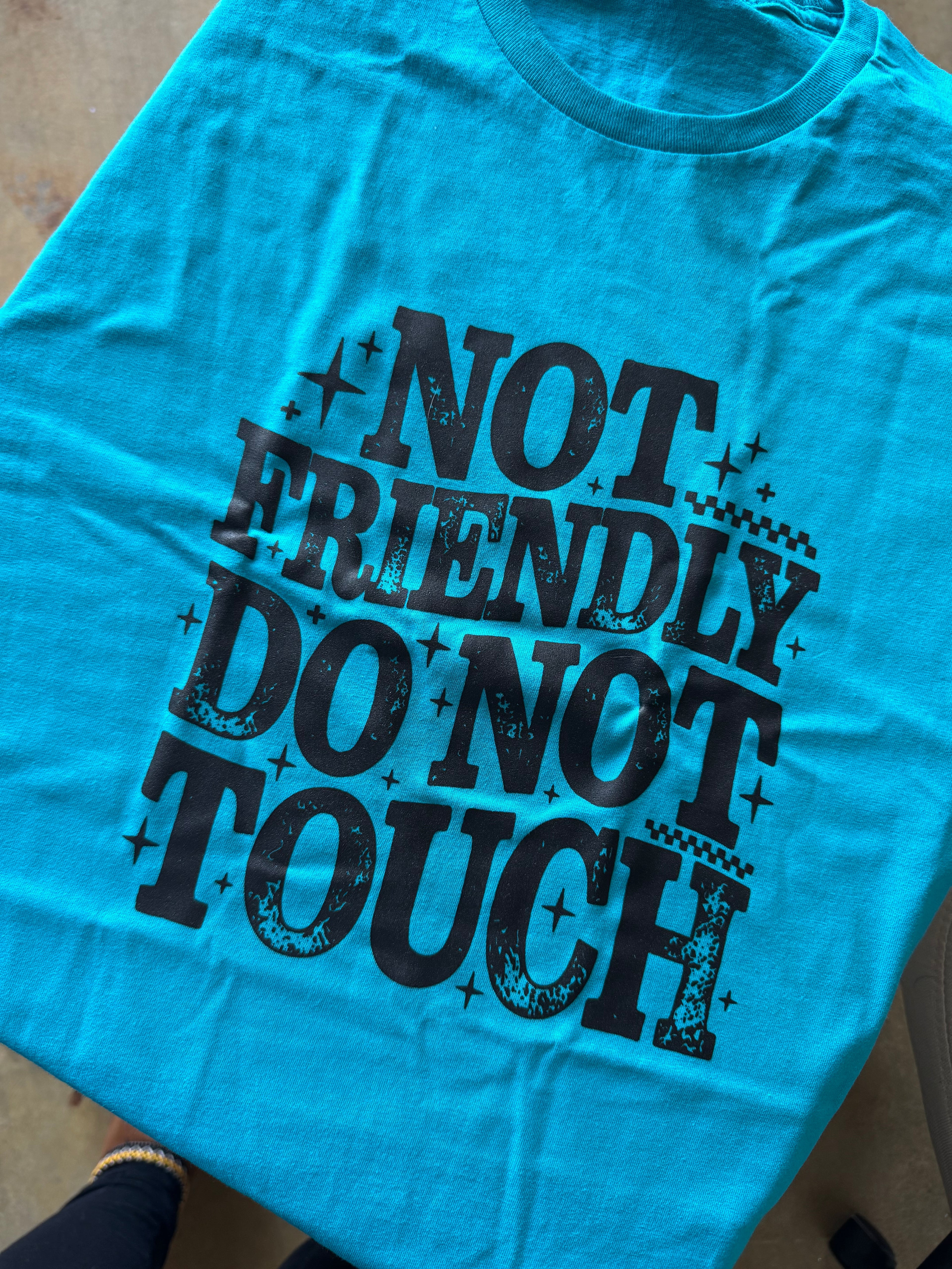 Screen Print- Not Friendly Don’t Touch