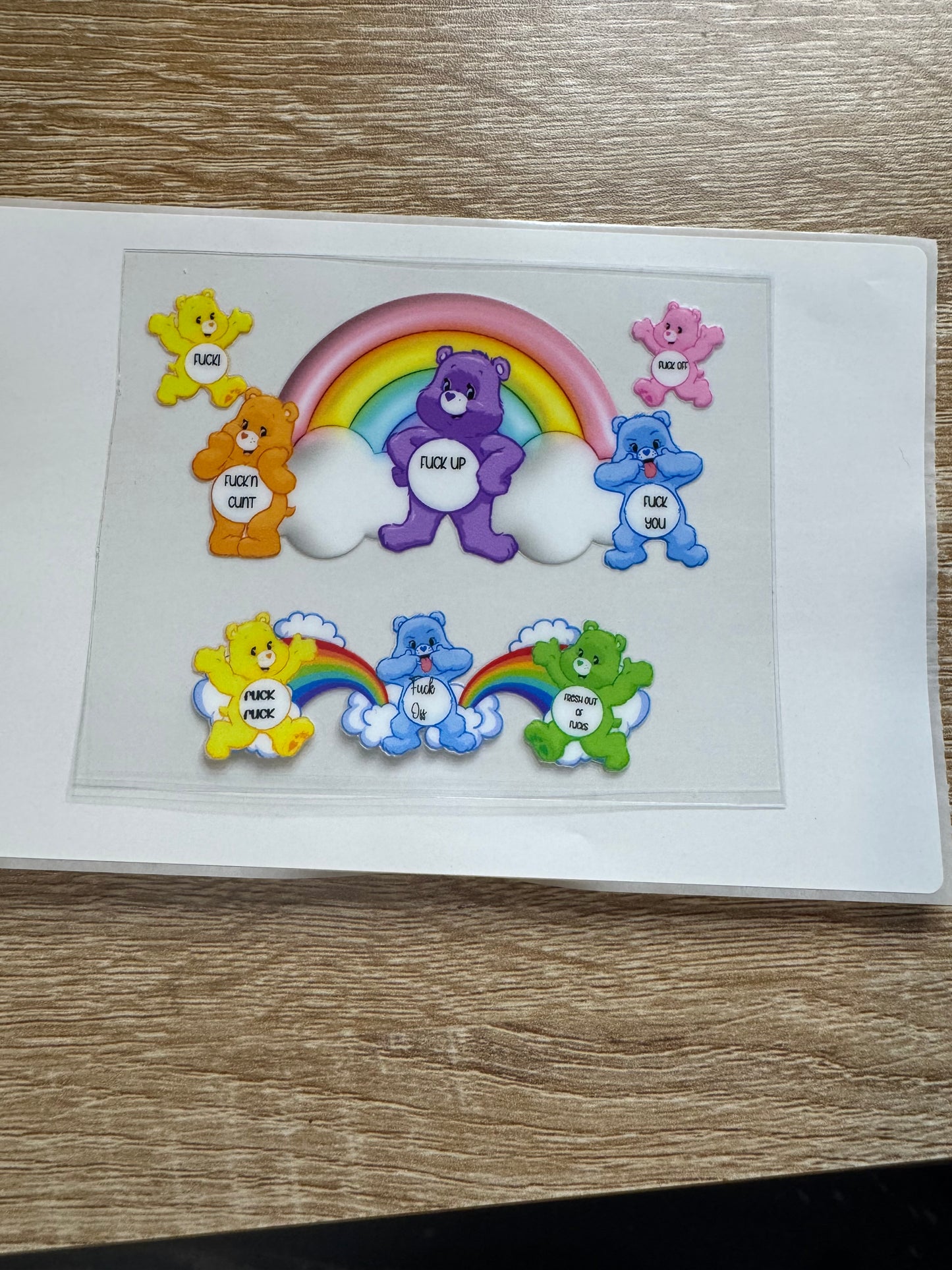 Rainbow Swear bears Shot Glass