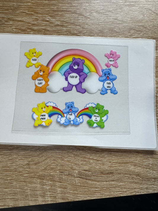 Rainbow Swear bears Shot Glass