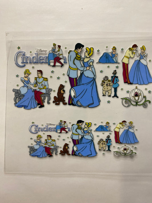 Cinderella Shot Glass Decal