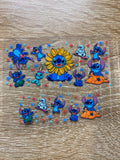 Blue Alien Sunflower Shot Glass Wraps