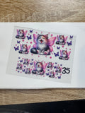Pink Cat Shot glass Decal