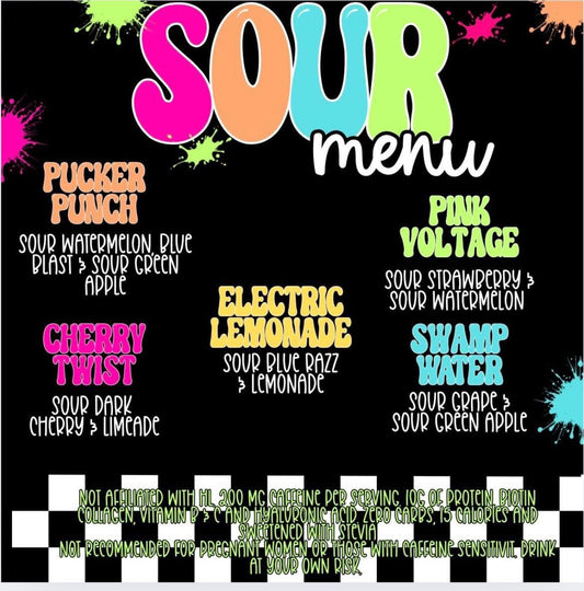 Sour Menu Loaded Teas