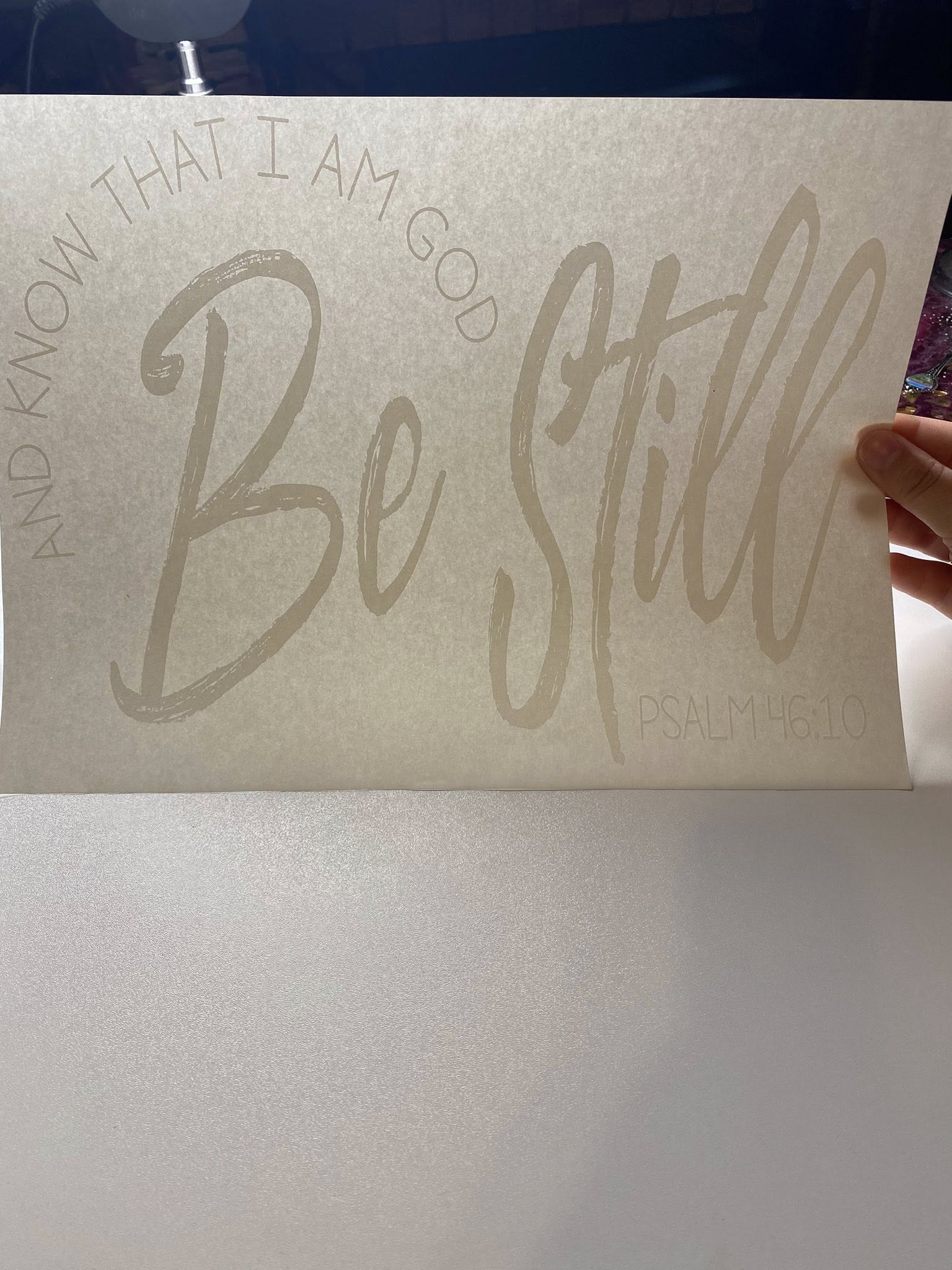 Screen Print- Be Still