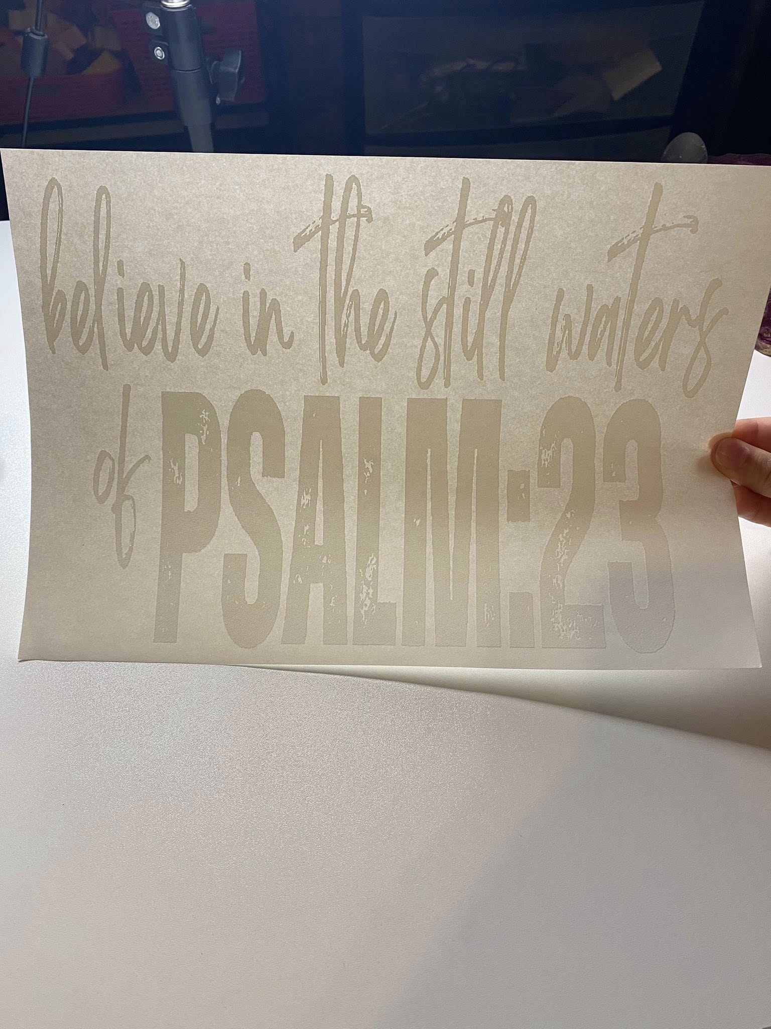Screen Print- Psalms 23