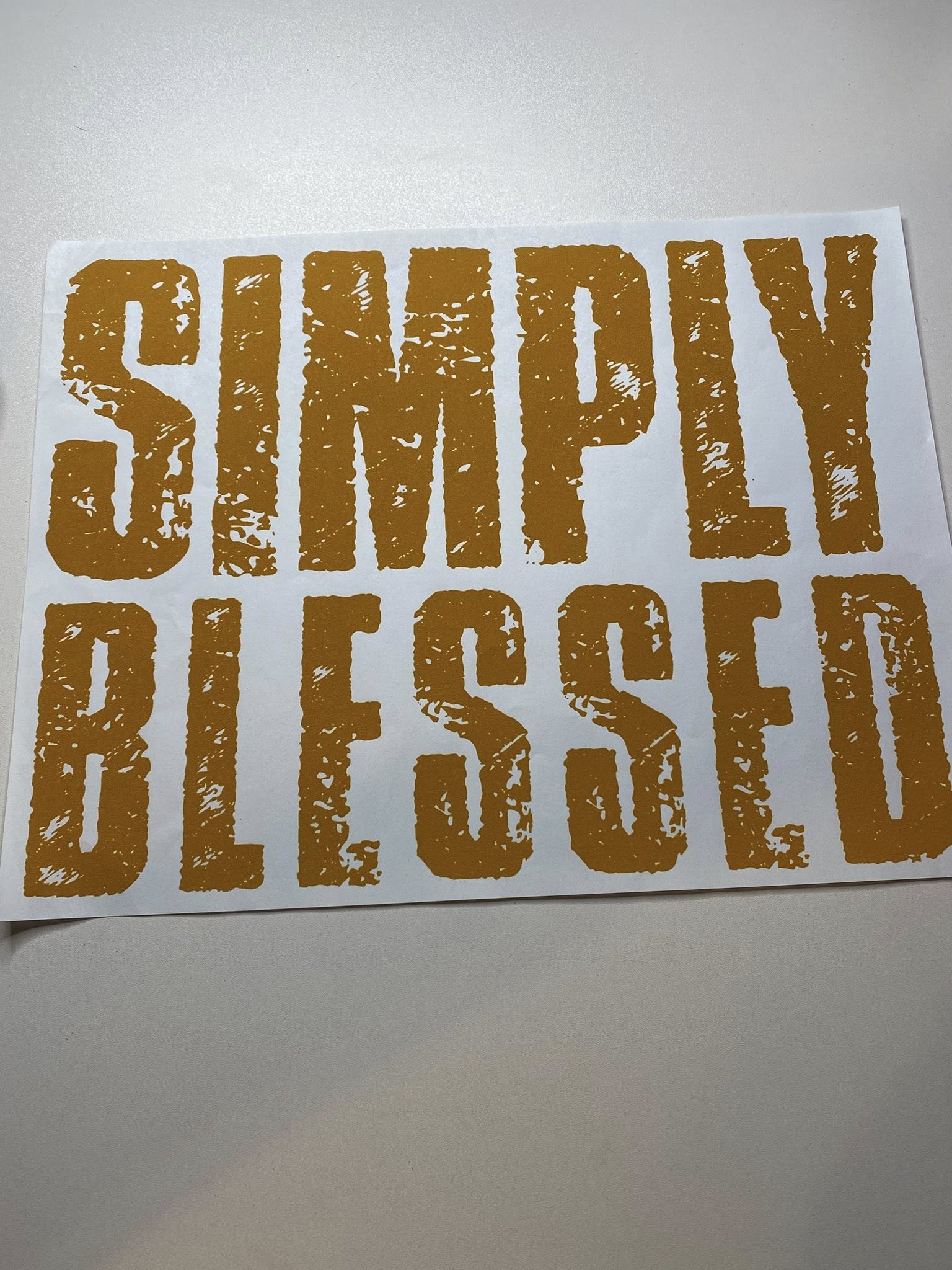 Screen Print- Simply Blessed Yellow