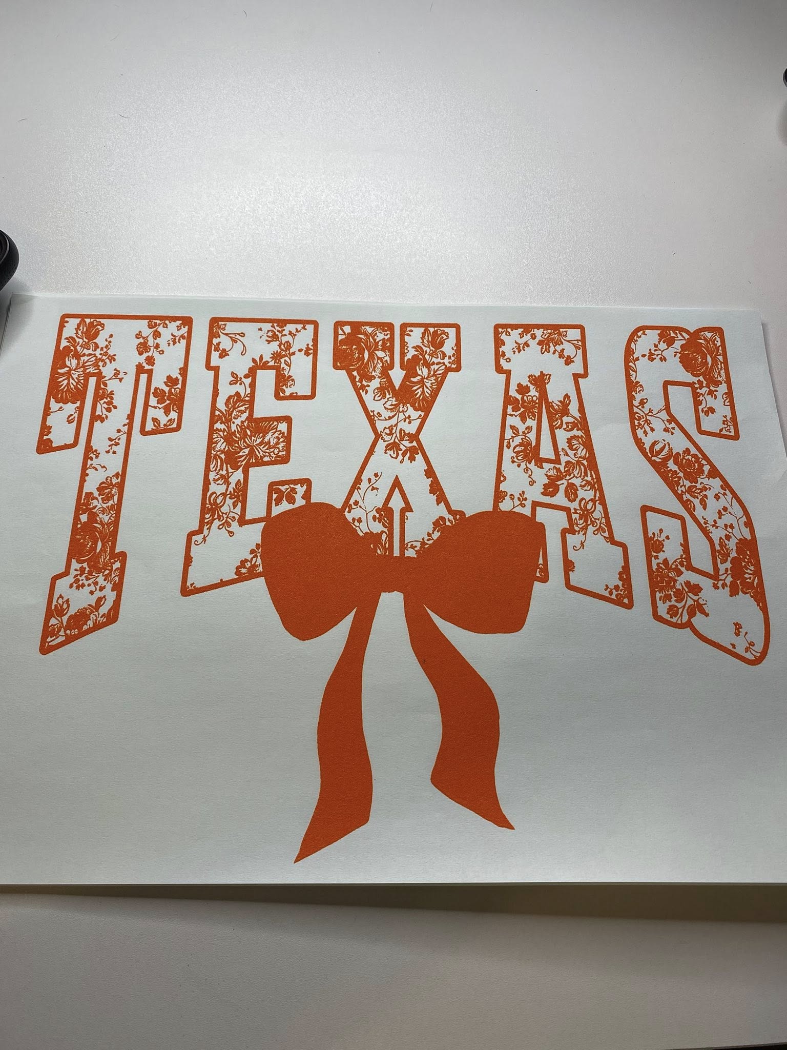 Screen Print- Texas Orange