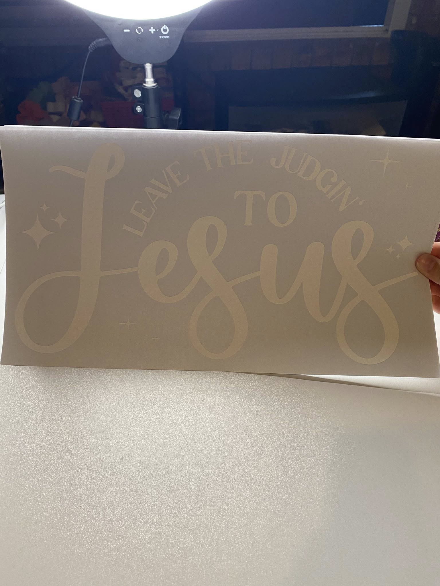 Screen Print- Leave the judging to jesus