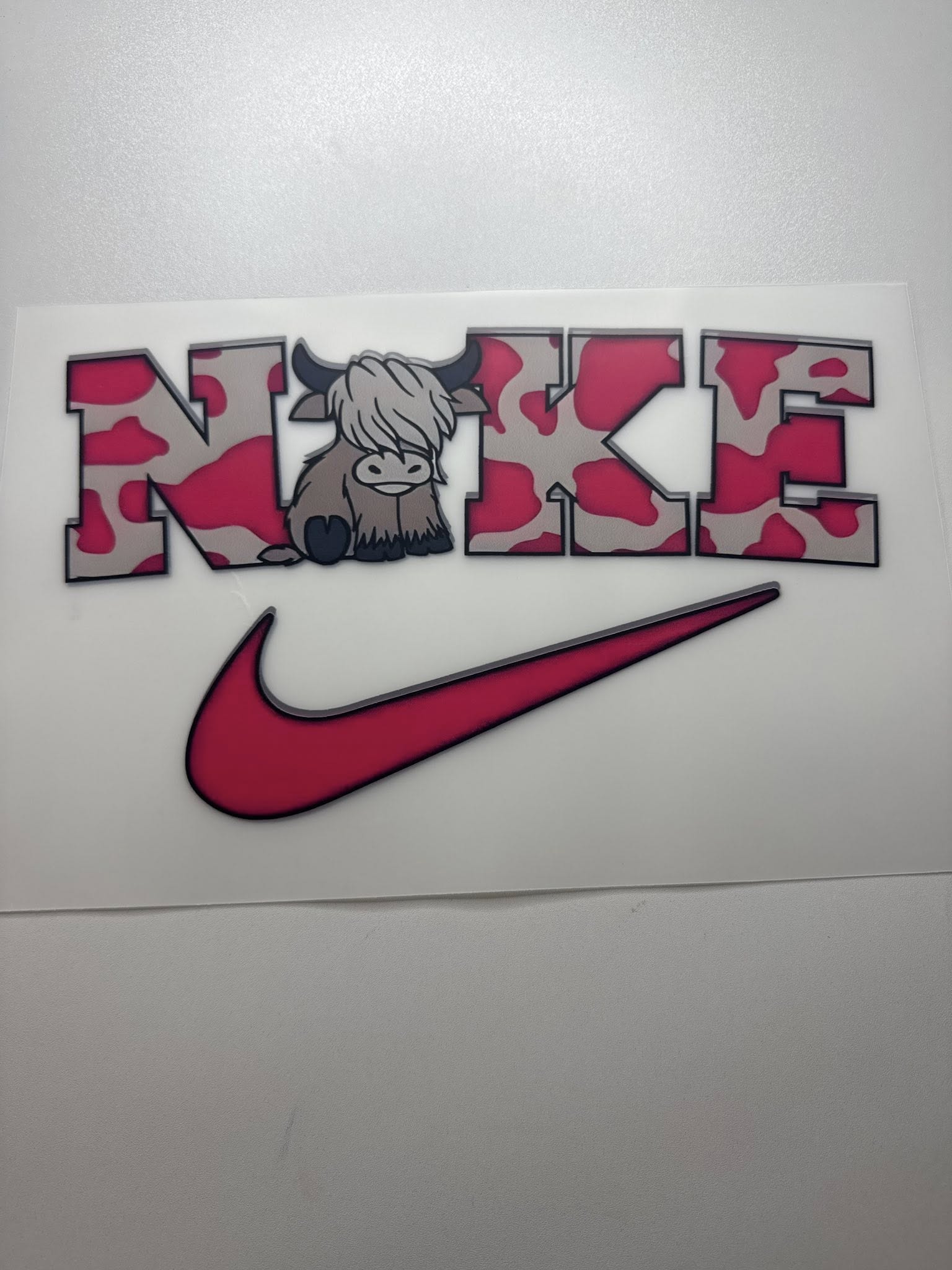 DTF-Nike Pink Cow
