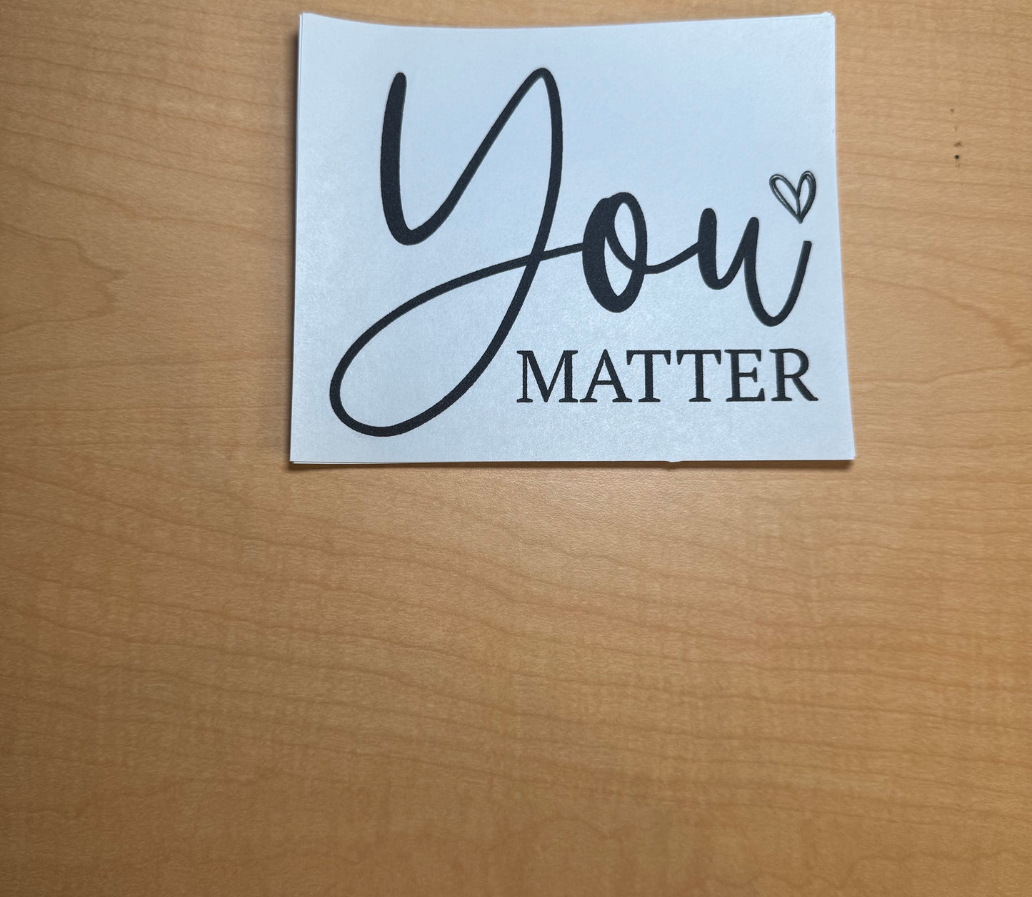 Single Color Adult Transfer- to the person behind me with pocket