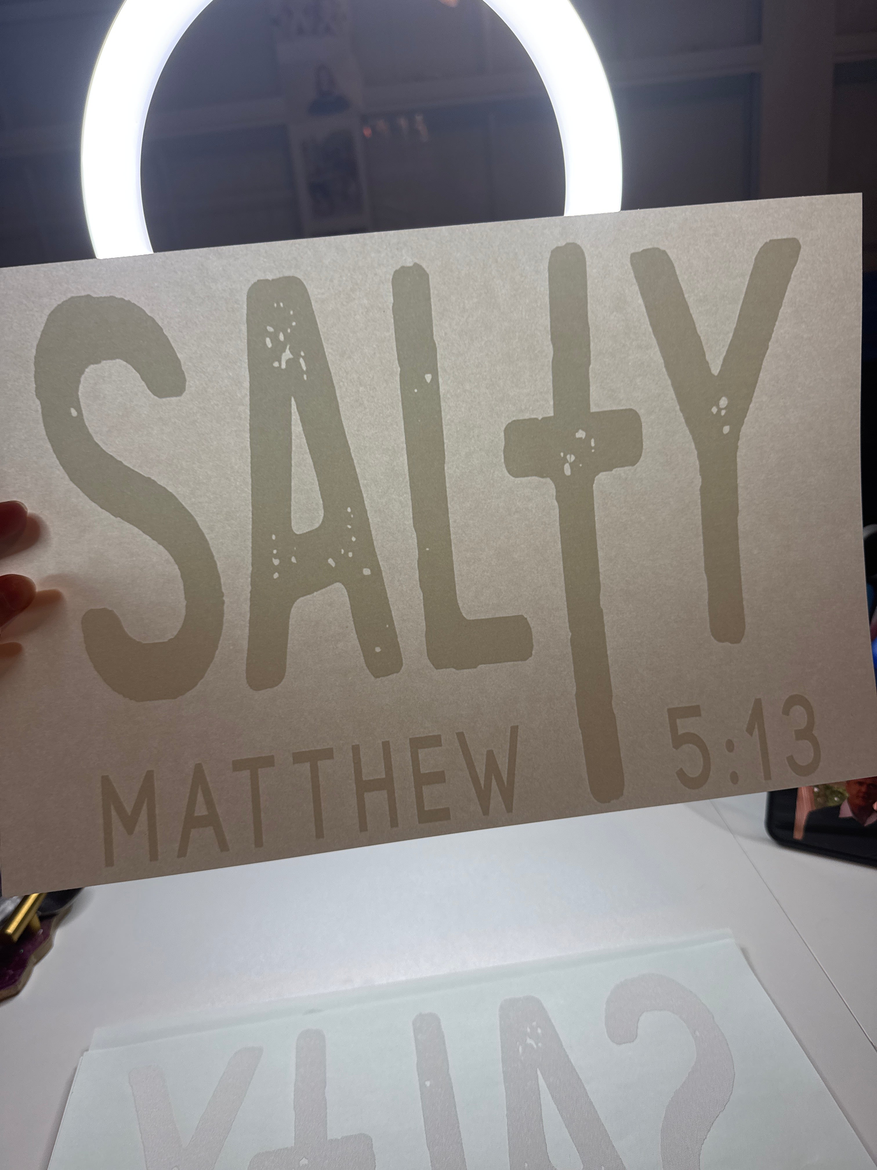 Salty Matthew 5:13 White screen Print