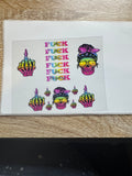 F word Shot glass Decal