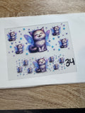 Purple cat Shot glass Decal