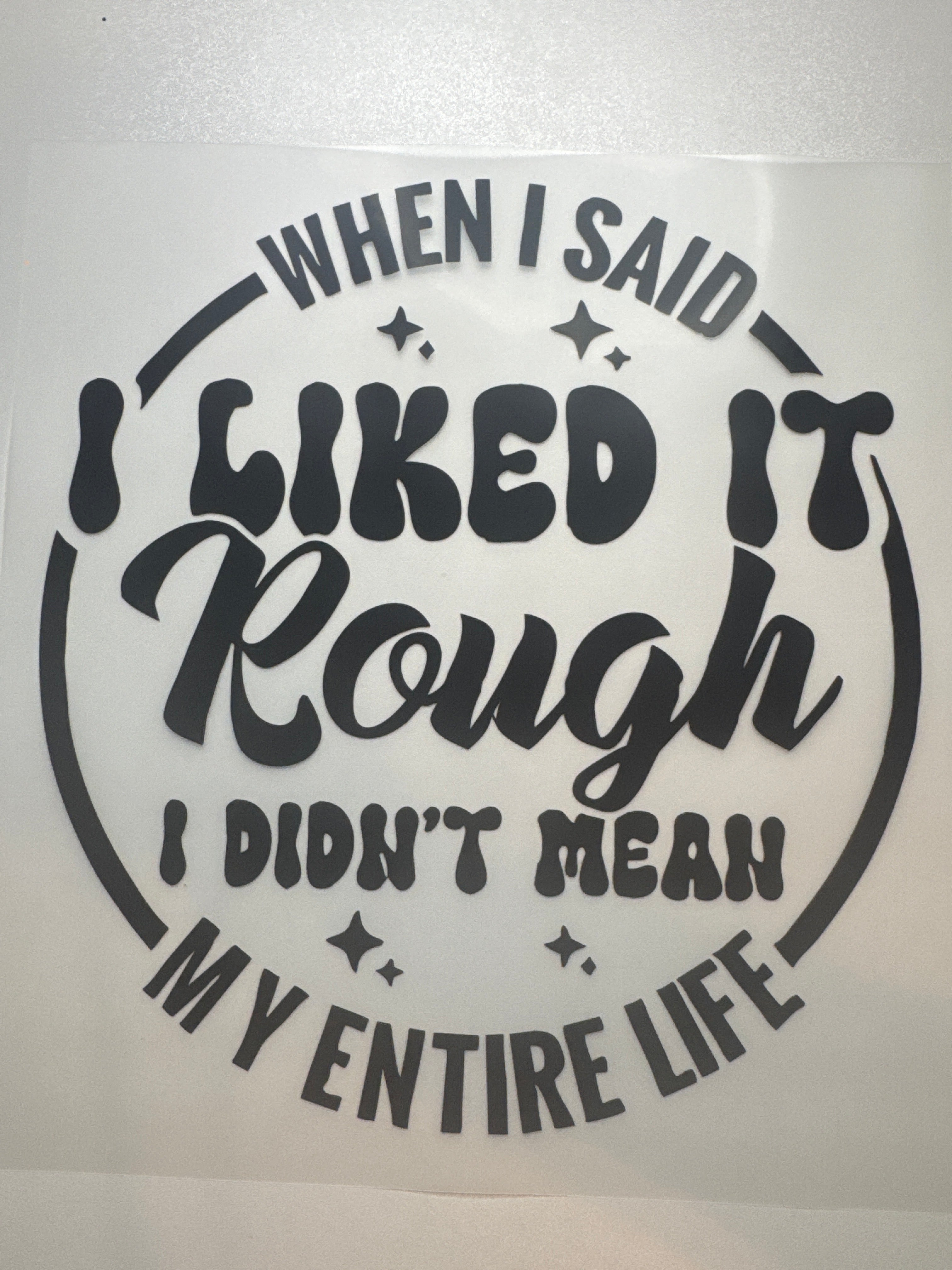 Said I liked it rough DTF