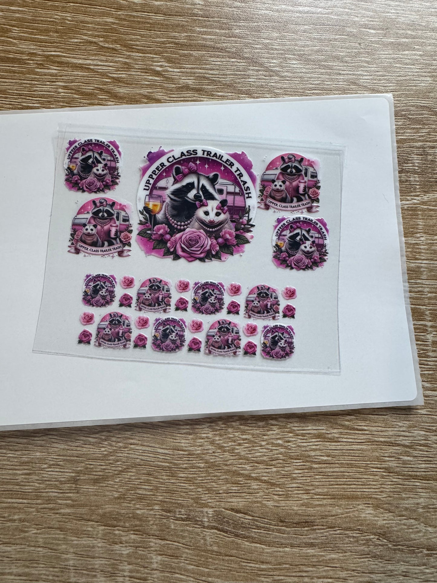 Upper class trailer trash Shot glass Decal