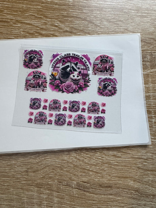 Upper class trailer trash Shot glass Decal