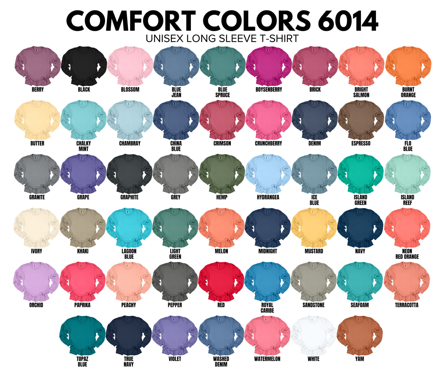 Comfort Colors- Long Sleeve  *SIZES 2x-3x*
