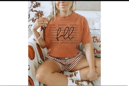 Single Color Adult Transfer- Fall