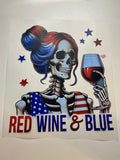 DTF Red Wine and Blue