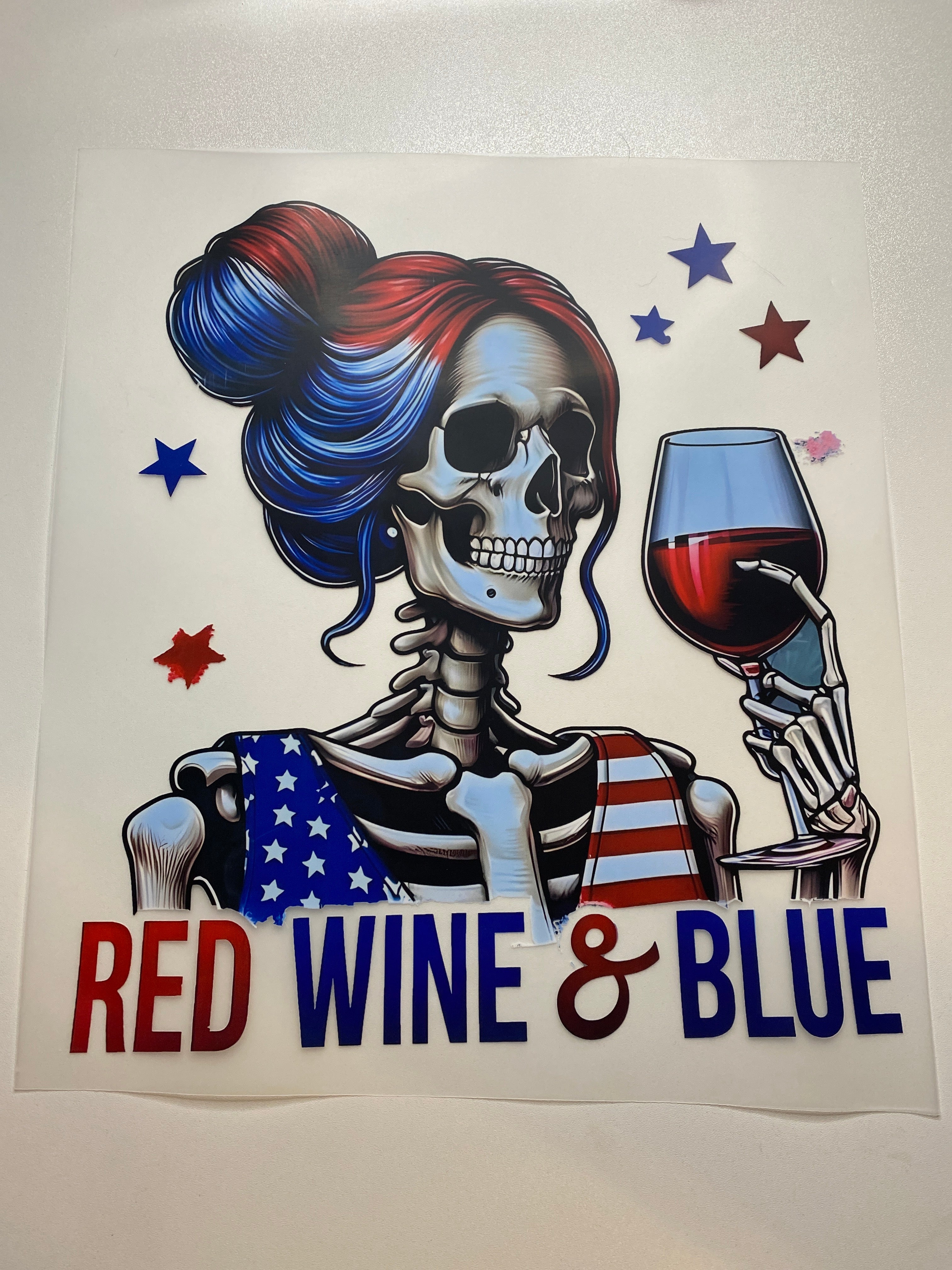 DTF Red Wine and Blue