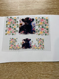 Cow flower Shot Glass Decal