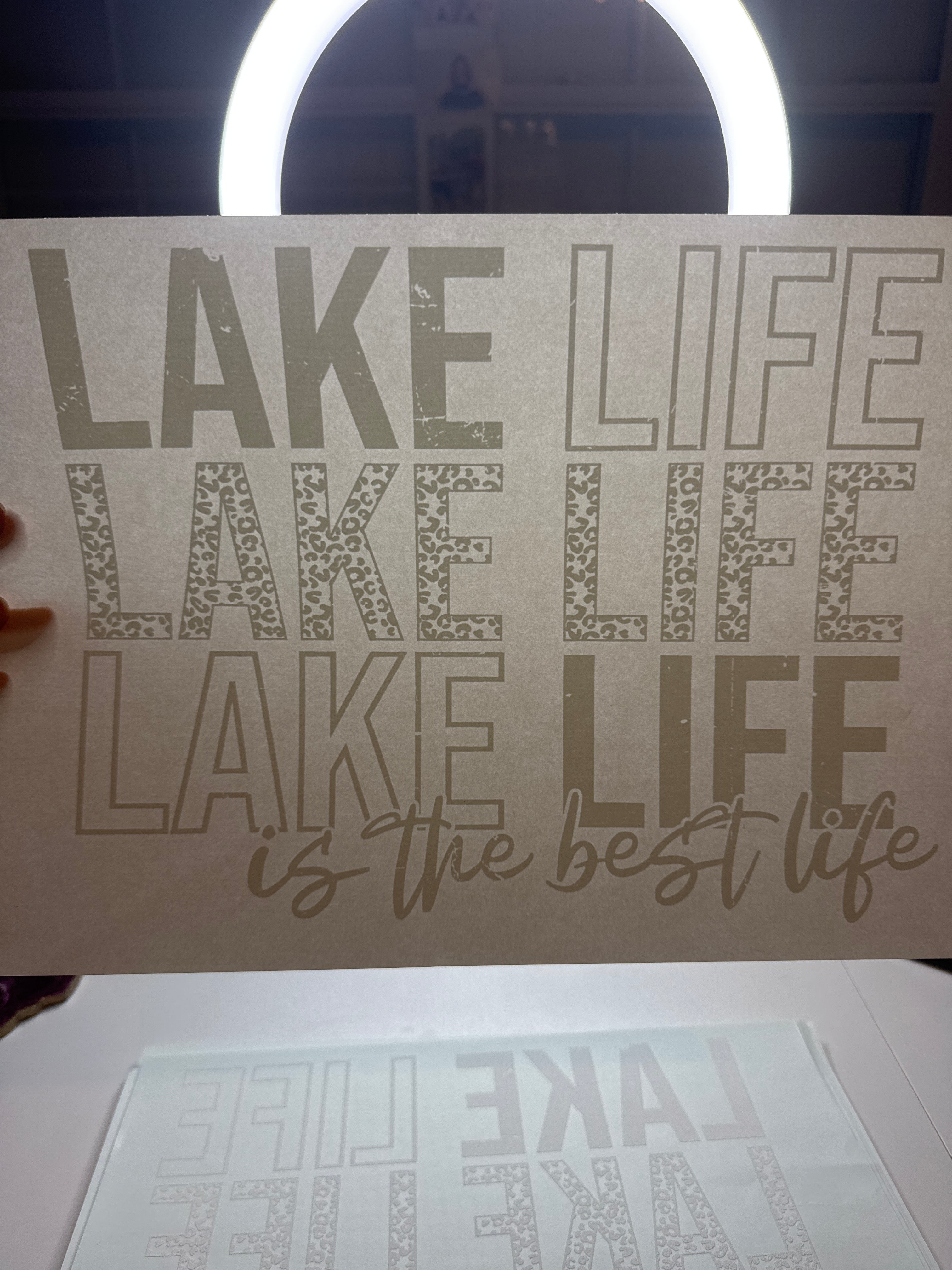 Lake Life Screen Print White