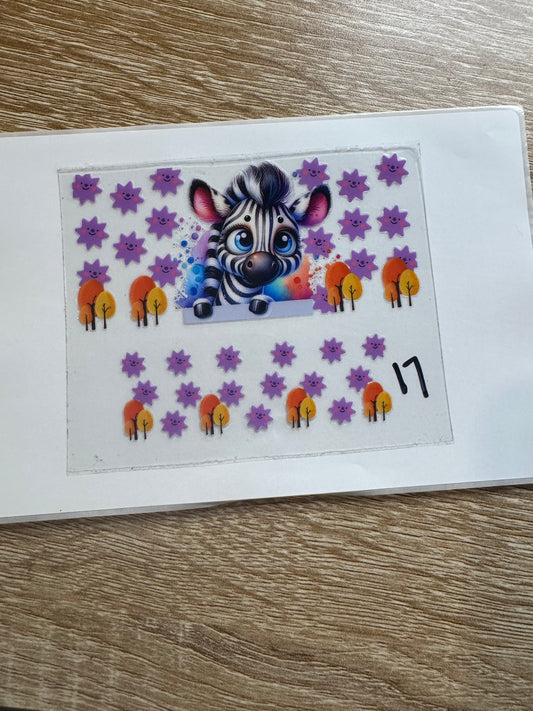 Zebra Shot glass Decal