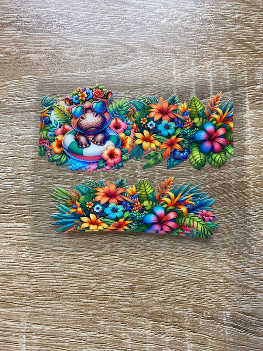 Hippo Shot Glass Decal