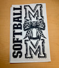 Single Color Adult Transfer- Softball Mom