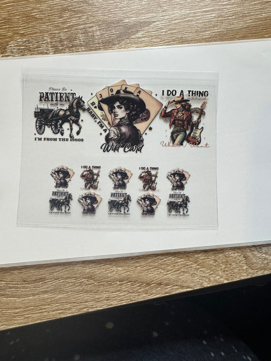 Western Shot glass Decal