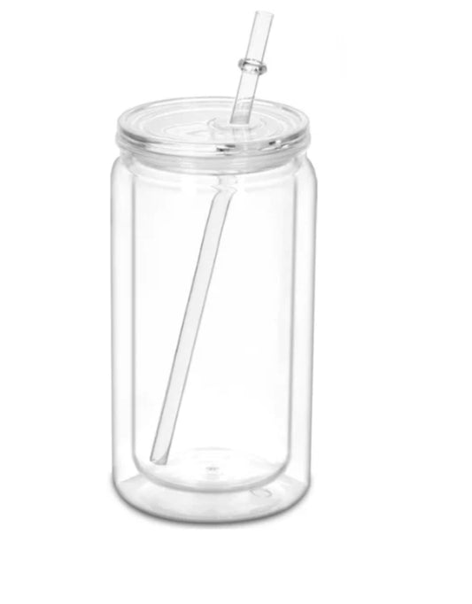 16oz Acrylic Snow Globe Tumbler