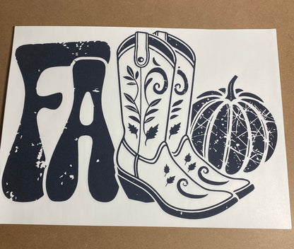 Single Color Adult Transfer- Fall