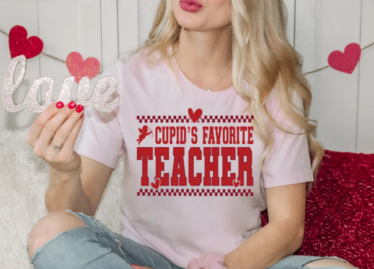 Cupids Favorite Teacher Screen Print