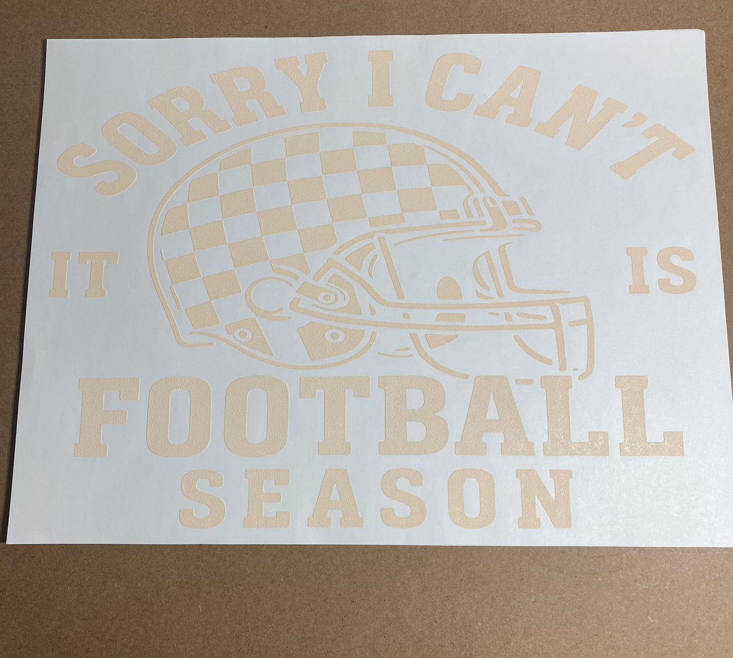 Single Color Adult Transfer- sorry I can’t it’s football season