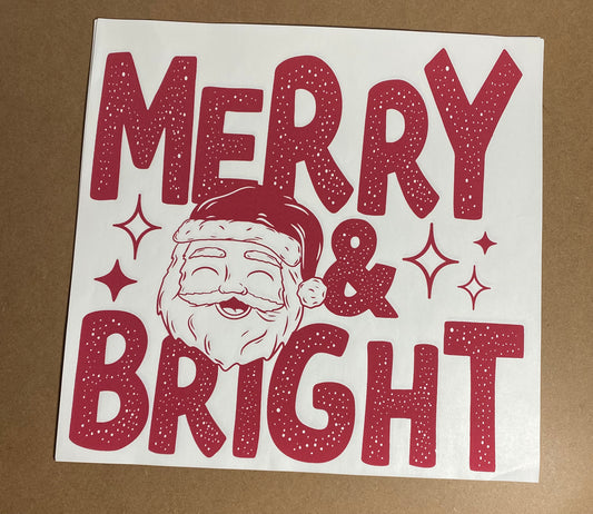 Single Color Adult Transfer- Merry and Bright