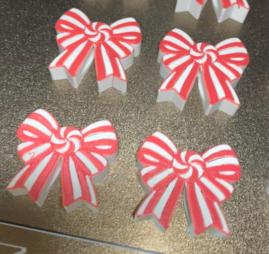 Candy Cane Bow Straw Topper